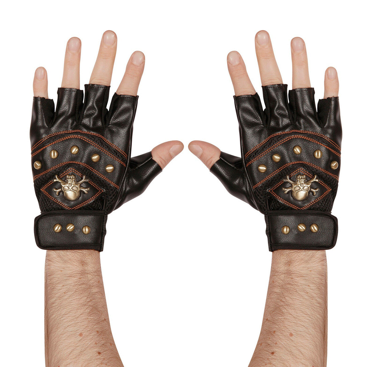 handschuhe mit fingernägeln Biker Fingerlose Handschuhe Mit Nägeln ==> Fasching 365! – Feestkleding365