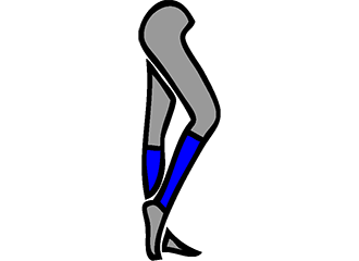 Blaue Beinstulpen