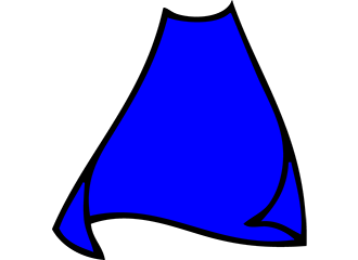 Blaue Umhänge