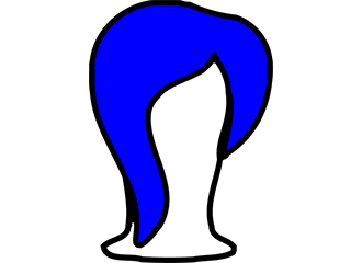 Blaue Perücken