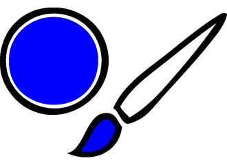 Blaue Schminke