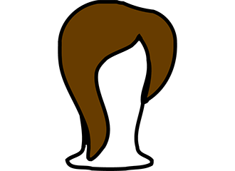 Braune Perücken