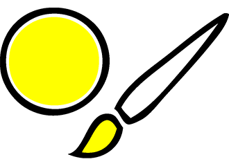 Gelbe Schminke