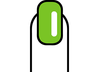 Grüne Fingernägel