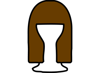 Lange braune Perücken