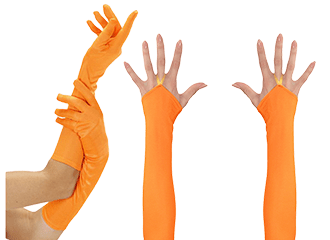 Orange Handschuhe