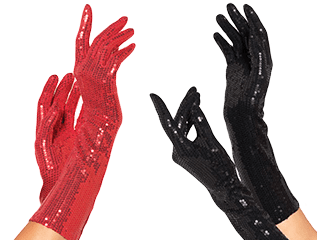 Pailletten Handschuhe