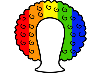 Regenbogen Afroperücken