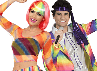 Regenbogen-Partykleidung