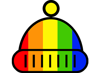 Regenbogen Mützen