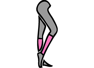 Pinke Beinstulpen