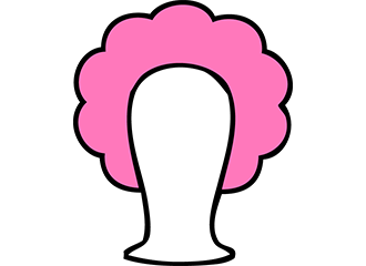 Pinke Locken Perücken
