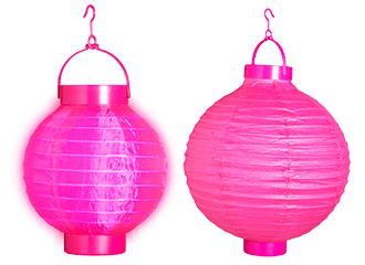 Pinke Papierlaternen