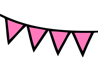 Pinke Girlanden