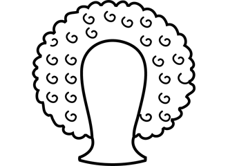 Weiße Afroperücken