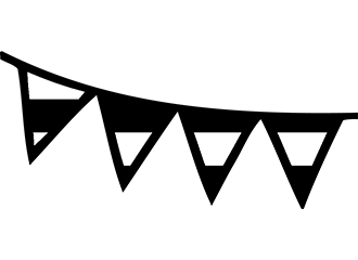 Schwarz-Weiße Girlanden
