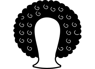 Schwarze Afroperücken