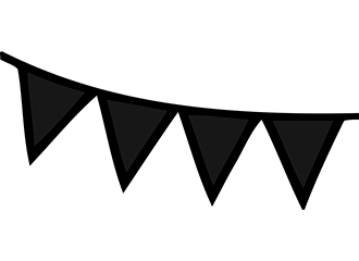Schwarze Girlanden