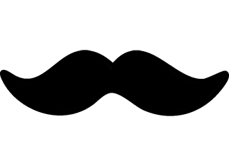 Schwarze Schnurrbärte