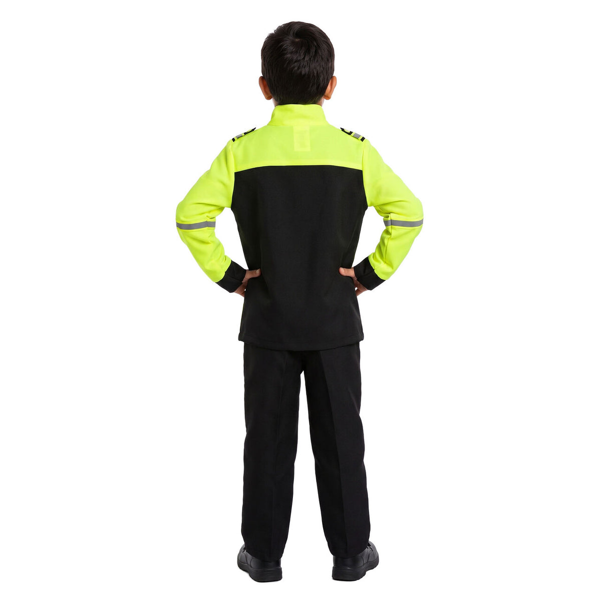 Op deze afbeelding zie je een Kostuums, van het merk Wilbers. Halt! Politie Jas Kind