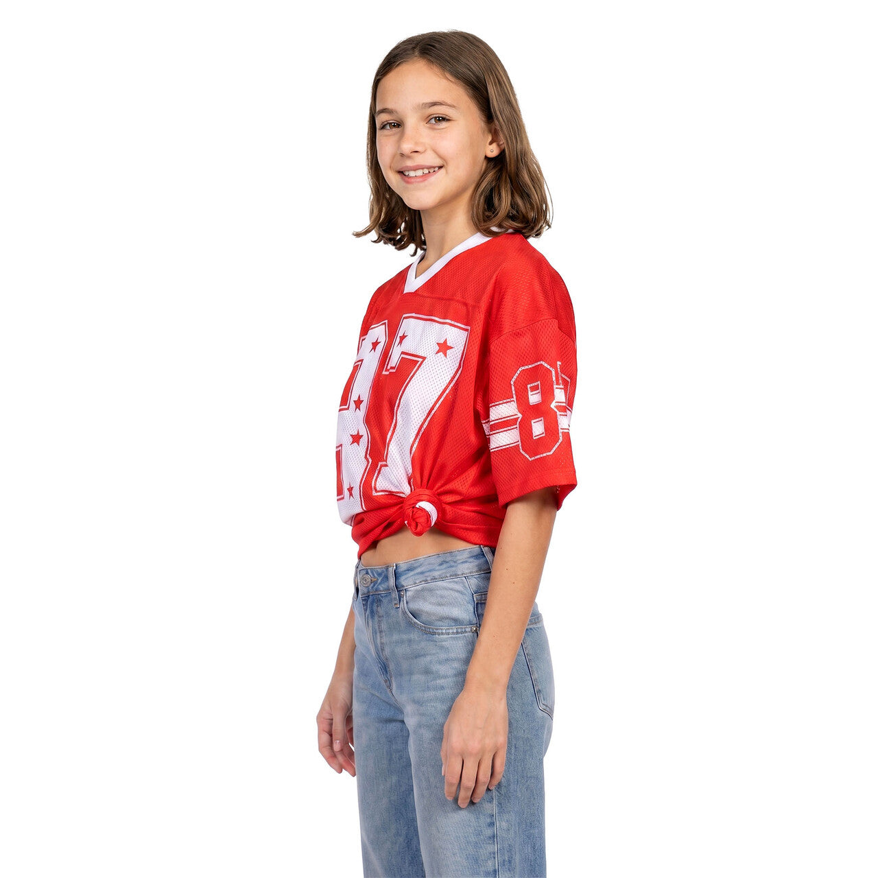 Op deze afbeelding zie je een Kostuums, van het merk Wilbers. Sky Star IJshockeyshirt Blauw (Oversized) Kind Kostuum