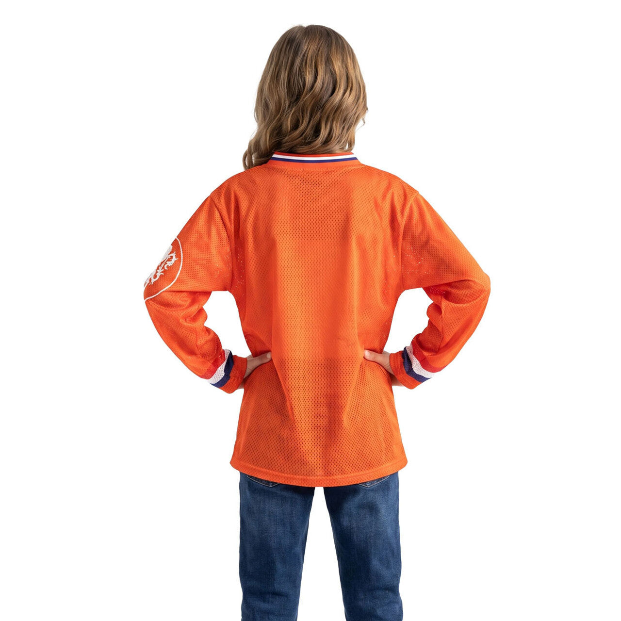 Op deze afbeelding zie je een Kostuums, van het merk Wilbers. IJshockeyshirt Holland Lange Mouwen (Oversized) Kind