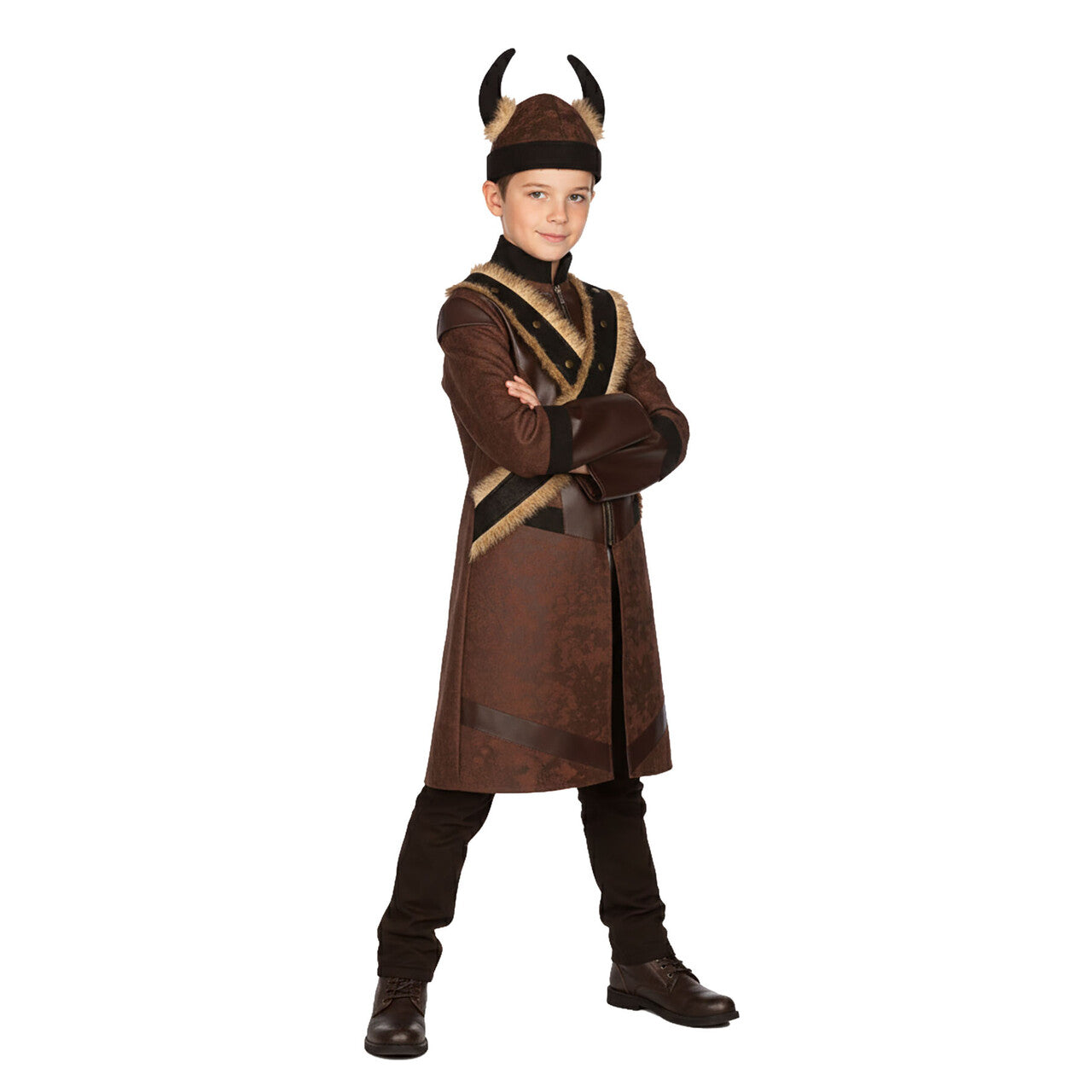 Op deze afbeelding zie je een Kostuums, van het merk Wilbers. Viking Floki De Veroveraar Kind Kostuum