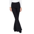 Weit Geschnittene Hose Soul 70Er Jahre Party Schwarz Damen
