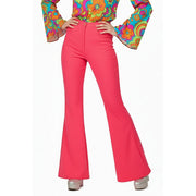 Op deze afbeelding zie je een Kostuums, van het merk Wilbers. Wijde Pijpen Broek Roze So 70S Party Vrouw