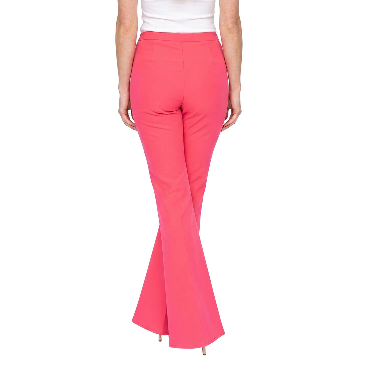 Op deze afbeelding zie je een Kostuums, van het merk Wilbers. Wijde Pijpen Broek Roze So 70S Party Vrouw