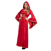 Op deze afbeelding zie je een Kostuums, van het merk Wilbers. Lady Redhood Van Adel Vrouw Kostuum