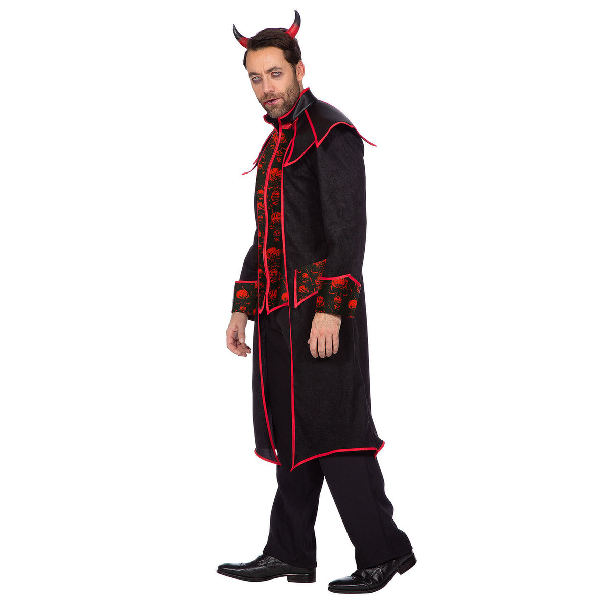 Op deze afbeelding zie je een Kostuums, van het merk Wilbers. Duivelse Jas Damon Demon Man