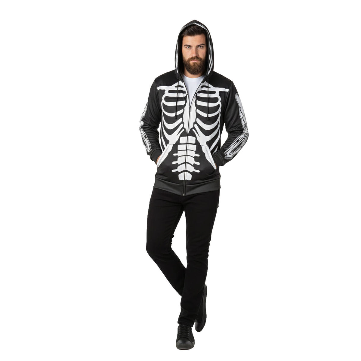 Op deze afbeelding zie je een Kostuums, van het merk Wilbers. Born To Die Skelet Vest Unisex