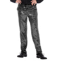 Metallic Silberne Discobroek Herren