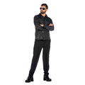Disco-Kugel-Bluse Schwarz Herren
