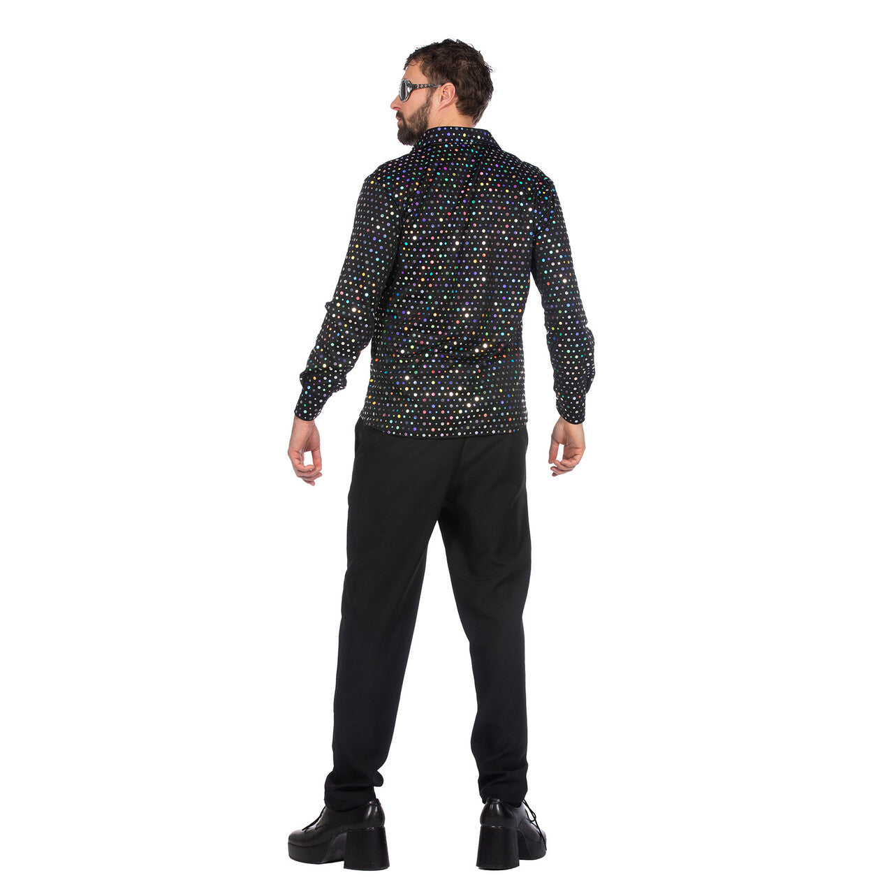 Op deze afbeelding zie je een Kostuums, van het merk Wilbers. Disco Bal Blouse Zwart Man