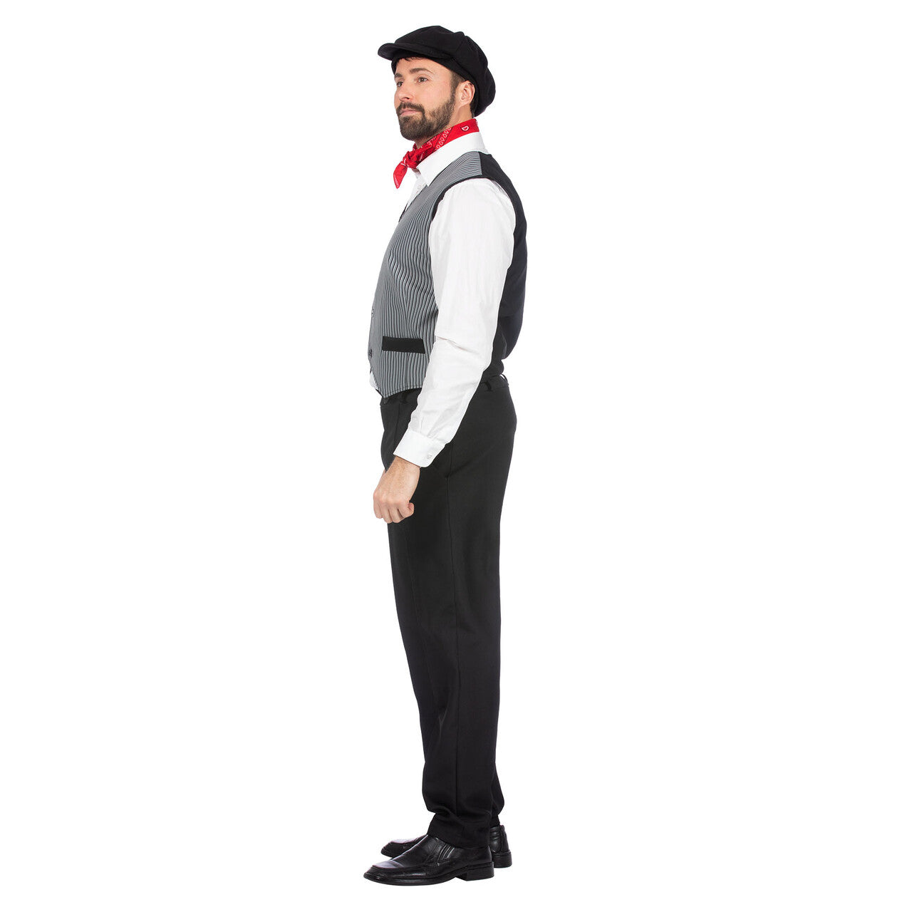 Op deze afbeelding zie je een Kostuums, van het merk Wilbers. Boeren Bruiloft Gilet Grijs Gestreept Man