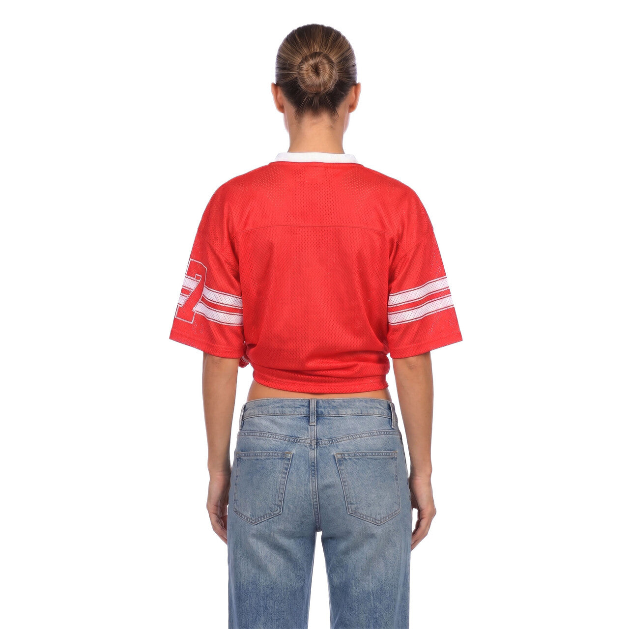 Op deze afbeelding zie je een Kostuums, van het merk Wilbers. Retro Stars IJshockeyshirt Rood (Oversized)