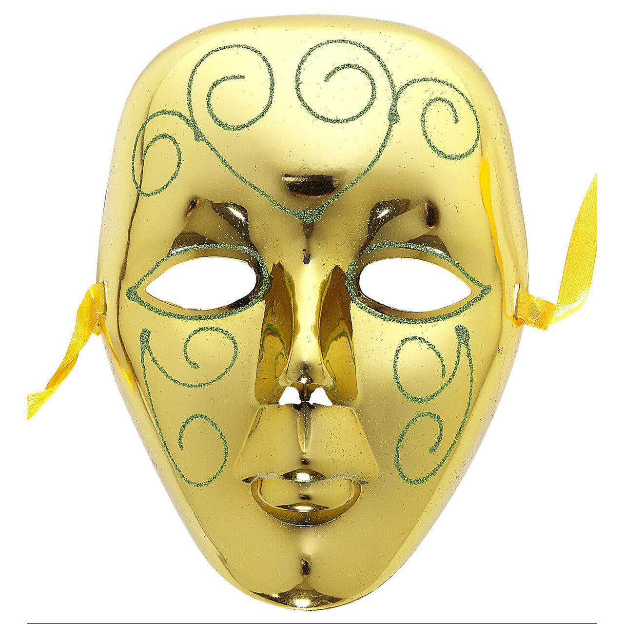 Op deze afbeelding zie je een Accessoires, van het merk Widmann. Stijlvol Masker Goud Met Glitters