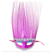 Op deze afbeelding zie je een Accessoires, van het merk Widmann. Oogmasker Roze Met Lange Punten