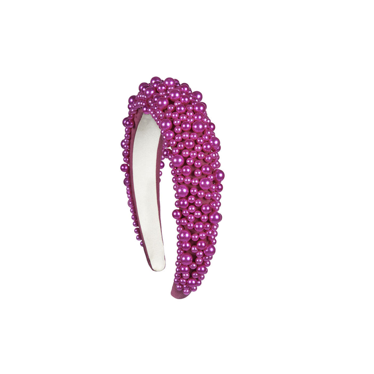 Op deze afbeelding zie je een Accessoires, van het merk Wilbers. Haarband Parels Roze