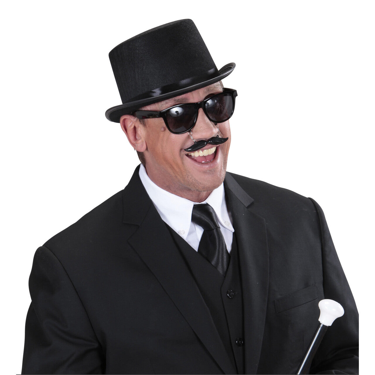 Op deze afbeelding zie je een Accessoires, van het merk Widmann. Bril Heer Met Snor