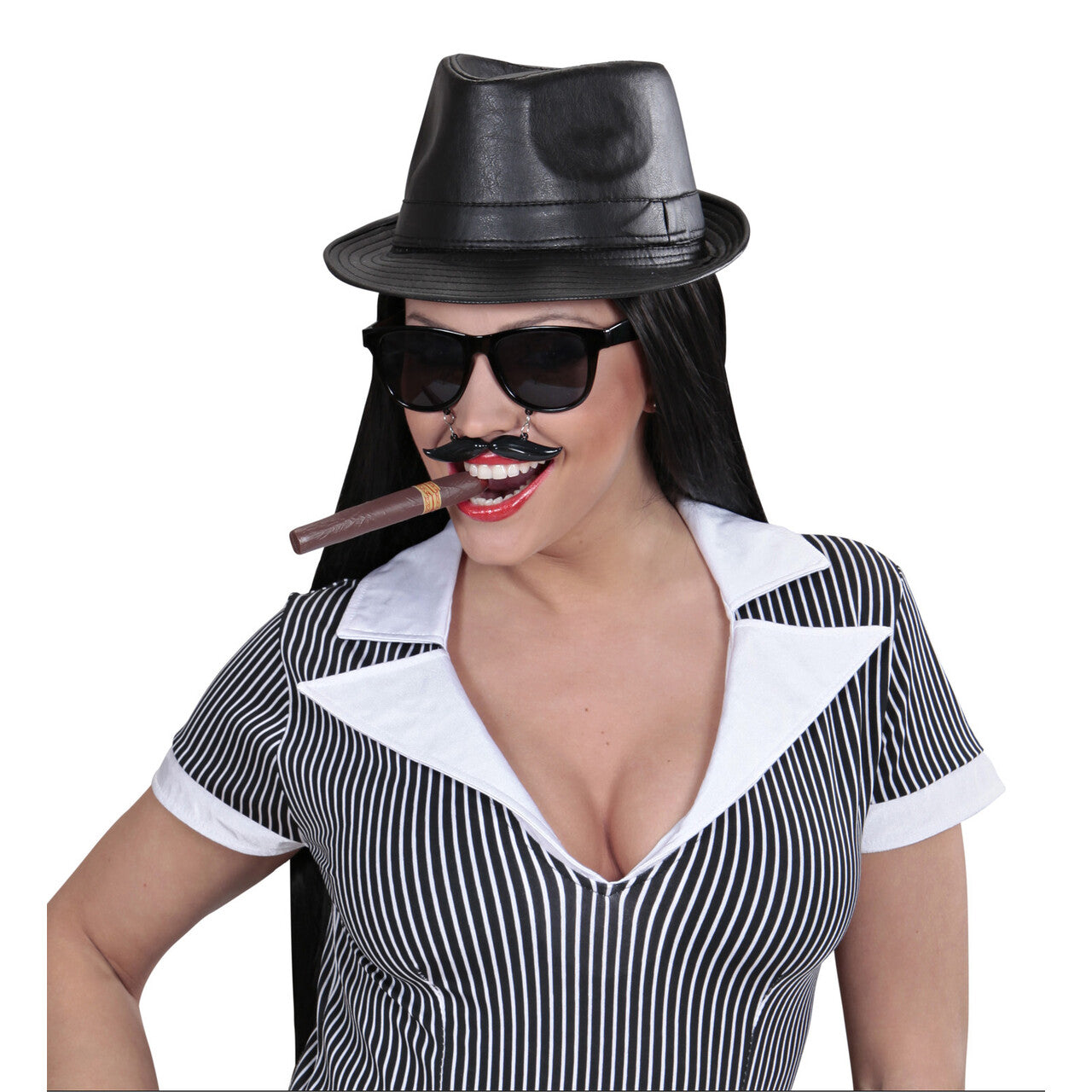 Op deze afbeelding zie je een Accessoires, van het merk Widmann. Bril Heer Met Snor