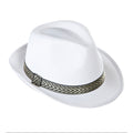Weißer Panama Fedora Mit Falte