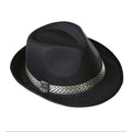 Panama Fedora Knickhut Schwarz