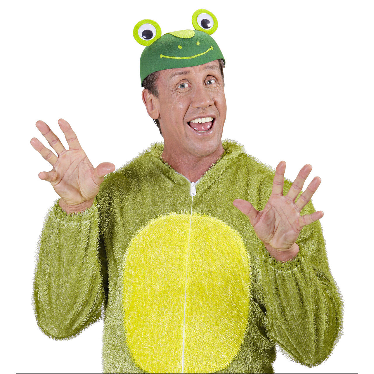 Op deze afbeelding zie je een Accessoires, van het merk Widmann. Kikker Hoed Vilt