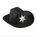 Schwarzer Cowboyhut Mit Sheriff-Stern