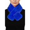 Blaue Kunstpelzschal