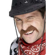 Op deze afbeelding zie je een Accessoires, van het merk Smiffy's. Bruine Cowboy Snor