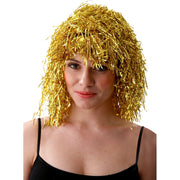 Op deze afbeelding zie je een Accessoires, van het merk Smiffy's. Goud Glitter Pruik